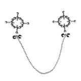 Nipple & Clitoral Toys House Of Dasein Breast Clip Leather Belt Bondage Stainless Steel Nipple Clamp With Chains