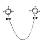 Nipple & Clitoral Toys House Of Dasein Breast Clip Leather Belt Bondage Stainless Steel Nipple Clamp With Chains