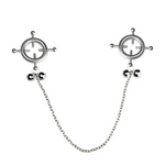 Nipple & Clitoral Toys House Of Dasein Breast Clip Leather Belt Bondage Stainless Steel Nipple Clamp With Chains