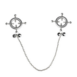 Nipple & Clitoral Toys House Of Dasein Breast Clip Leather Belt Bondage Stainless Steel Nipple Clamp With Chains