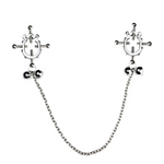 Nipple & Clitoral Toys House Of Dasein Breast Clip Leather Belt Bondage Stainless Steel Nipple Clamp With Chains