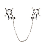 Nipple & Clitoral Toys House Of Dasein Breast Clip Leather Belt Bondage Stainless Steel Nipple Clamp With Chains