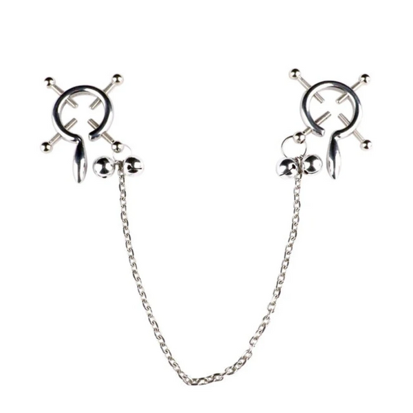 Breast Clip Leather Belt  Stainless Steel Nipple Clamp With Chains Nipple & Clitoral Toys