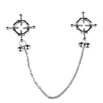 Nipple & Clitoral Toys House Of Dasein Breast Clip Leather Belt Bondage Stainless Steel Nipple Clamp With Chains