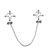Nipple & Clitoral Toys House Of Dasein Breast Clip Leather Belt Bondage Stainless Steel Nipple Clamp With Chains