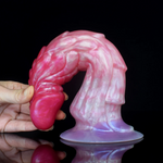 House Of Dasein Silicone Curved  Ribbed Fantasy Dragon Dildo With Suction Cup Female Fantasy Dildos