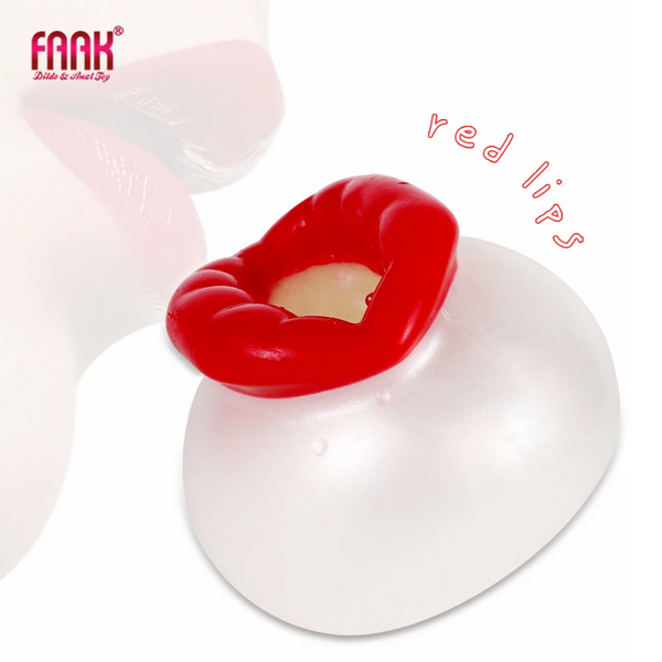 Faak Silicone Glans Trainer Pocket Stroker Red Lip Fantasy Male Masturbator Masturbators