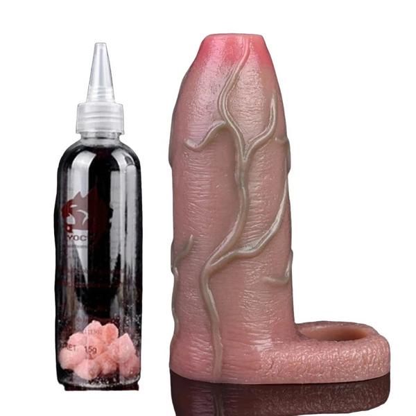 Faak Silicone  Sleeve Realistic Dildo Sheath  Enlargement Ring Sex Toys For Men Skin Touch Male Masturbator  Extenders & Enlargers