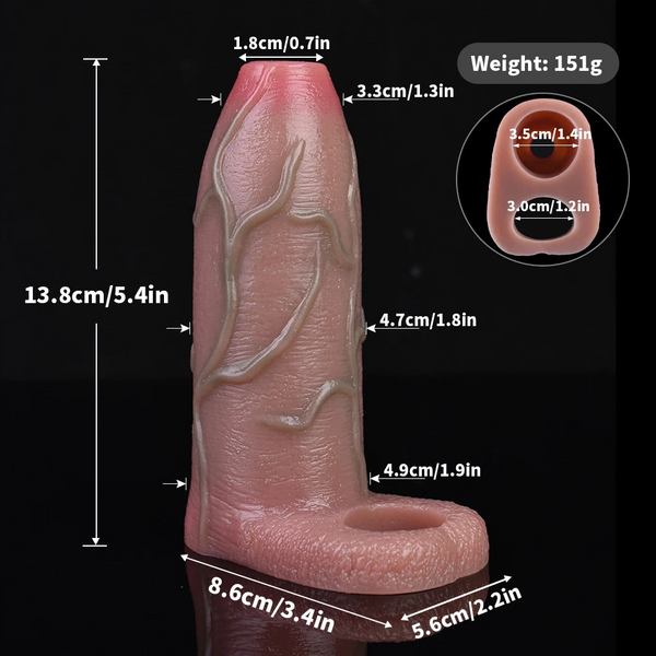 Faak Silicone  Sleeve Realistic Dildo Sheath  Enlargement Ring Sex Toys For Men Skin Touch Male Masturbator  Extenders & Enlargers