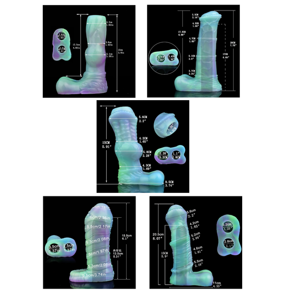 Fantasy Luminous Horse Dildo Sheath Silicone Dog Knot  Sleeve  Extenders & Enlargers
