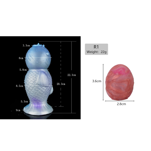 Faak Fantasy Koi Pneumatic Ovipositor Anal Sex Toys Lay Eggs Dildos With Sucker Vaginal Balls Butt Plug Adult Games Masturbators Fantasy Dildos