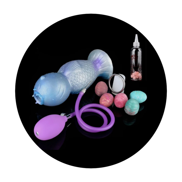 Faak Fantasy Koi Pneumatic Ovipositor Anal Sex Toys Lay Eggs Dildos With Sucker Vaginal Balls Butt Plug Adult Games Masturbators Fantasy Dildos