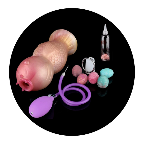 Faak Fantasy Koi Pneumatic Ovipositor Anal Sex Toys Lay Eggs Dildos With Sucker Vaginal Balls Butt Plug Adult Games Masturbators Fantasy Dildos