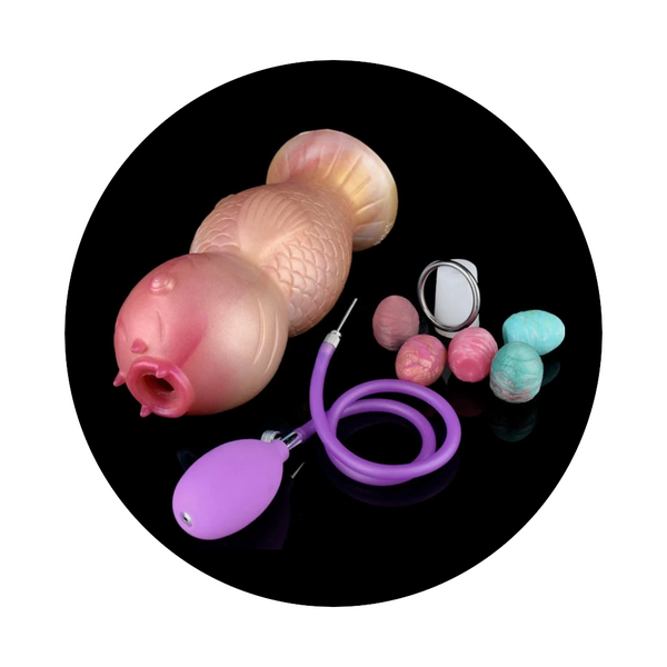 Faak Fantasy Koi Pneumatic Ovipositor Anal Sex Toys Lay Eggs Dildos With Sucker Vaginal Balls Butt Plug Adult Games Masturbators Fantasy Dildos