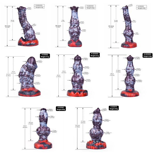 Silicone Animal  Fantasy Dog Large Knot Dildo With Sucker Anal Plug Realistic Dildos