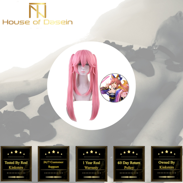 Fate / Grand Order Cosplay Wig Tamamo No Mae Anime Pink Hair Costume Wigs Facial Hair