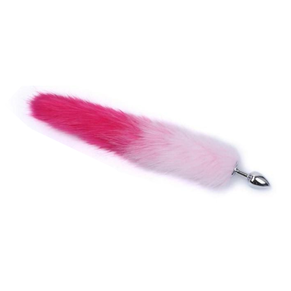 Faux Fur Rainbow Anal Plug Tail Kitten Pet Play  Non Vibrating Butt Plugs