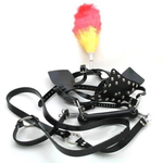 Faux Leather Pony Play Bdsm Pet With Reins Bit Gag Blinders