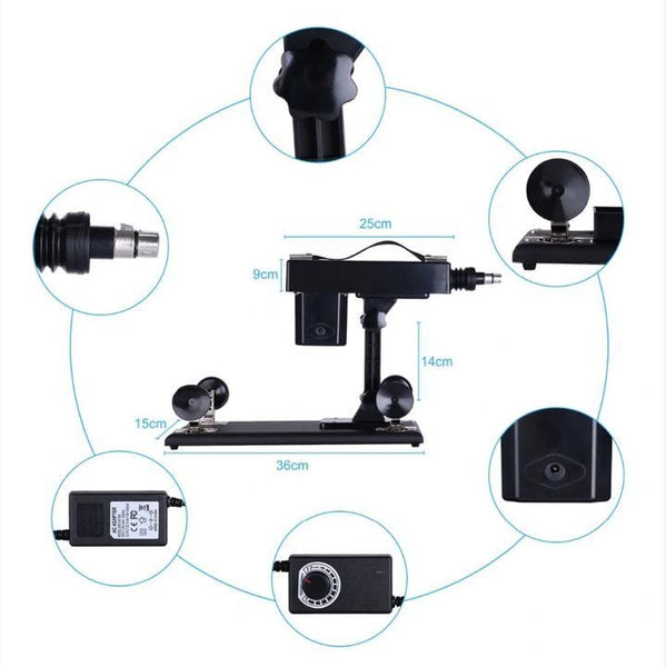 A2 Automatic Sex Machine 5 Dildos Love Gun Thrusting Masturbation Anal Sex Machines