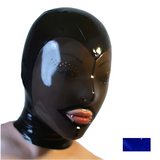 House Of Dasein Fetish Mask With Back Zip Transparent Black Face Hood Latex Hoods