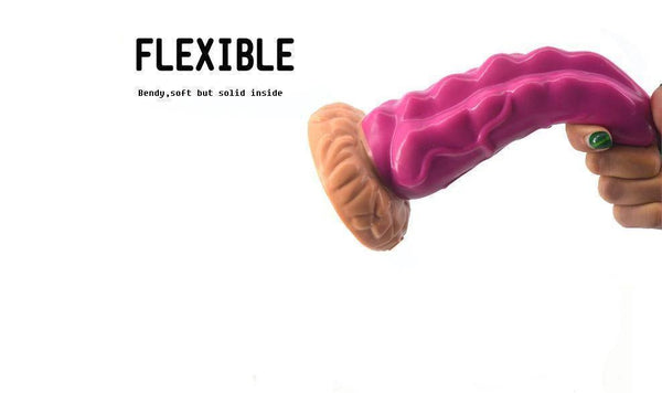 Faak Silicone Dildo Anal Sex Toy Thick Butt Plug Brown Realistic Dildos