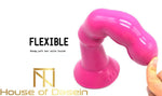 Faak 22Cm 8.7Inch Silicone Dildo Dong Butt Plug Sex Toy Anal 4.5Cm Thick Flesh