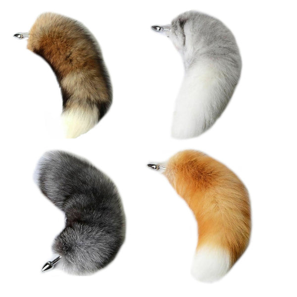 Fluffy Soft Faux Fur Puppy Kitten Fox Tail Anal  Cosplay Butt Plug Butt Plug Tails