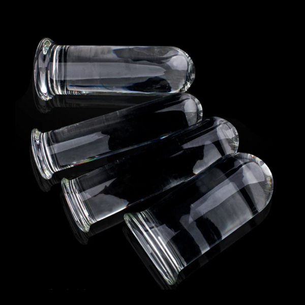 Four Sizes Crystal Realistic Dildo Glass Dong Spot Butt Plug Sex Toy Non Vibrating Butt Plugs