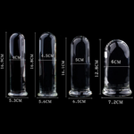 House Of Dasein Four Sizes Crystal Realistic Dildo Glass Dong Spot Butt Plug Sex Toy Non Vibrating Butt Plugs