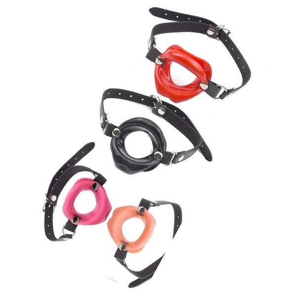 Open Mouth Rubber Lips Gag Slave Training  Restraints Gags