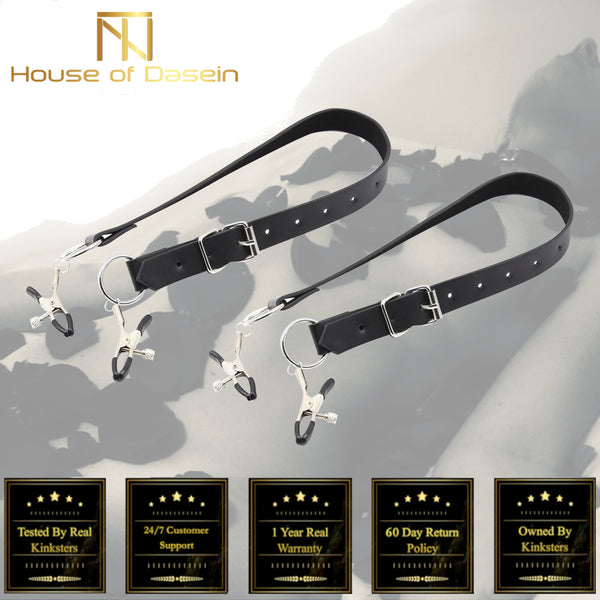 Genital Clamps Labia Spreader Clips Straps   Restraints Humiliation Nipple & Clitoral Toys