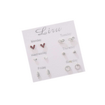 Veile Studios Girls' Simple And Lovely Suit Personality Student 6 Earrings