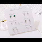 Veile Studios Girls' Simple And Lovely Suit Personality Student 5 Earrings