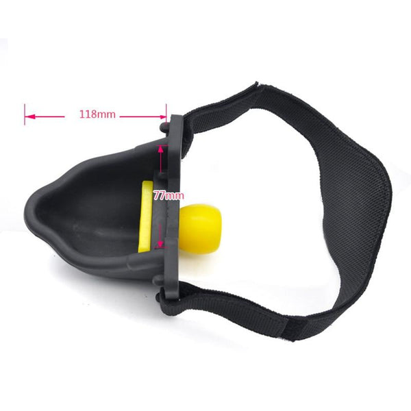 Silicone Urinal Mouth Gag Submissive  Head Harness  Piss Fetish Gags
