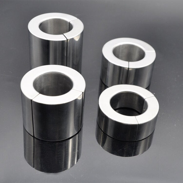 Magnetic Metal Scrotum Pendant Ball Stretcher  Ring   & Ball Toys