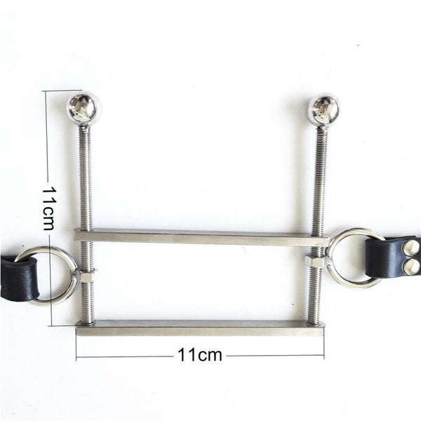 Metal Open Mouth Gag Tongue Flail   Restraints Gags