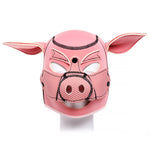 Neoprene Pink Pig Mask Hood Bdsm Pet Play Fetish Costume