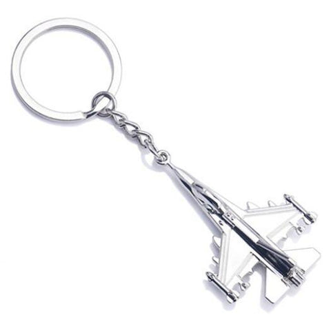 Keyrings Musical Instruments Fighter Styling Personalized Gift Keychain Silver