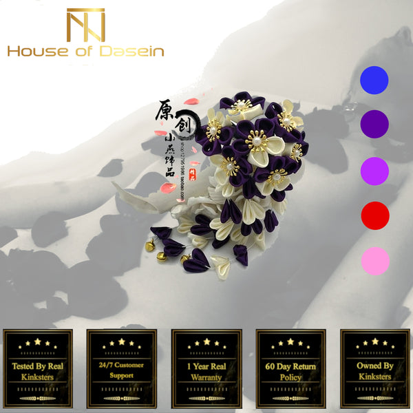 Handmade Lolita Hair Clip Cosplay Sakura Tassel Flower Cluster Hair Accessories