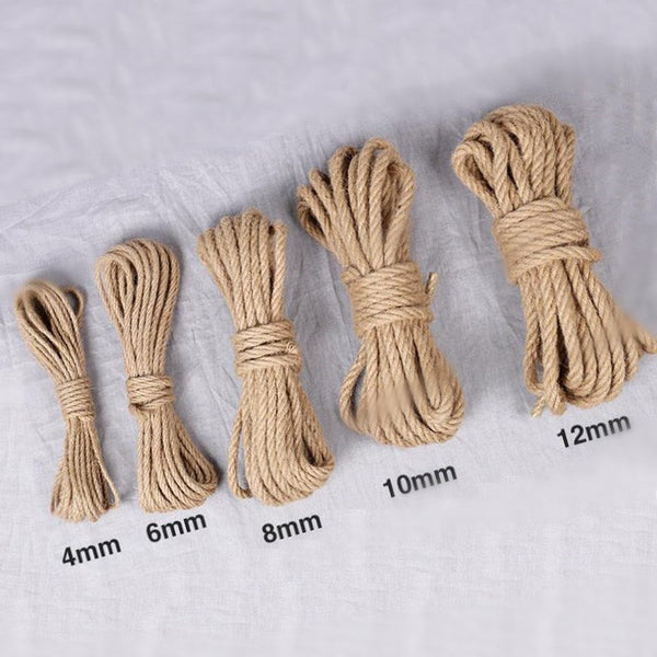 4Mm 12Mm Natural Burlap Jute Twine Retro Rope String Handmde Craft Wedding Home Decoration Cords Rope & Suspension
