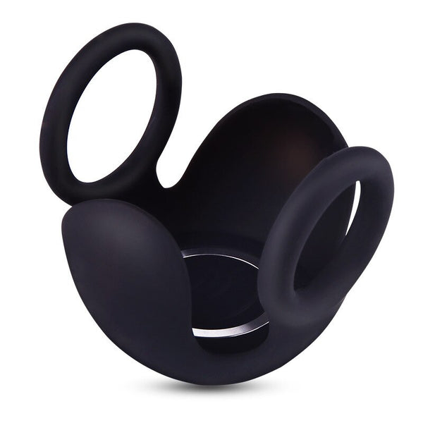 Black Stretchy  10 Speeds Testicle  Rechargeable  Rings  Rings