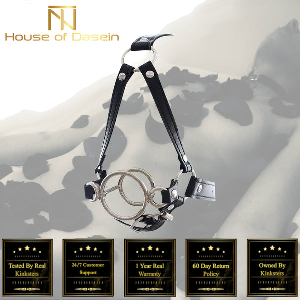 Head Harness Open Mouth Gag  Kink Fetish Restraints Gags