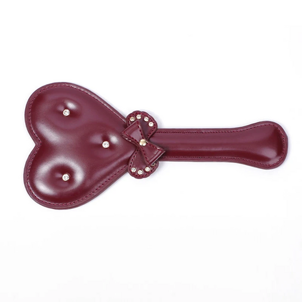 Heart Shape Diamond Handle Pu Leather Riding Crop   Paddle Whip Paddles