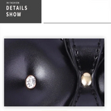 Paddles House Of Dasein Heart Shape Diamond Handle Pu Leather Riding Crop Bdsm Bondage Paddle Whip