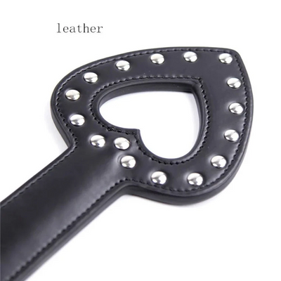 Heart Spanking Leather Paddle  Adult Game For Couples And Toys Paddles