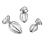 NonVibrating Butt Plugs House Of Dasein Hollow Heart Shaped Base Design Fetish Anal Butt Plug Set Metal Toys