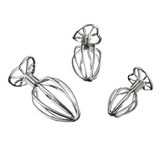 NonVibrating Butt Plugs House Of Dasein Hollow Heart Shaped Base Design Fetish Anal Butt Plug Set Metal Toys