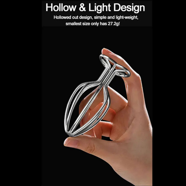 Hollow Heart Shaped Base Design Fetish Anal Butt Plug Set Metal Toys Non Vibrating Butt Plugs