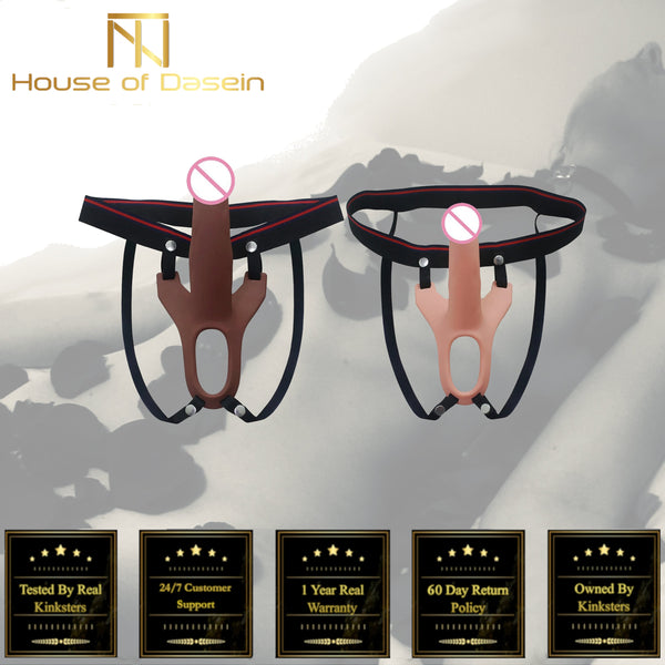 Hollow Huge Strapon Harness For Men Realistic Dildo Pants  Enlarger Strap Ons