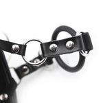 Black Posture Collar O Ring Gag Chain Leash Bdsm Slave Bondage Restraints